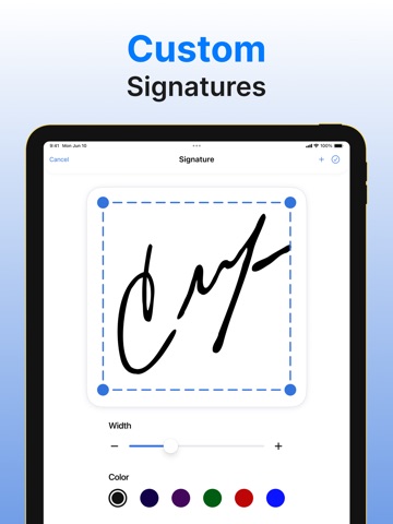 Sign PDF & Document Signature iPad screenshot