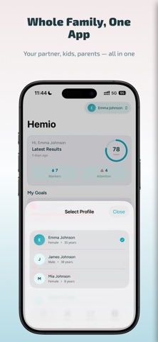 Hemio: AI Lab & Health iPhone screenshot