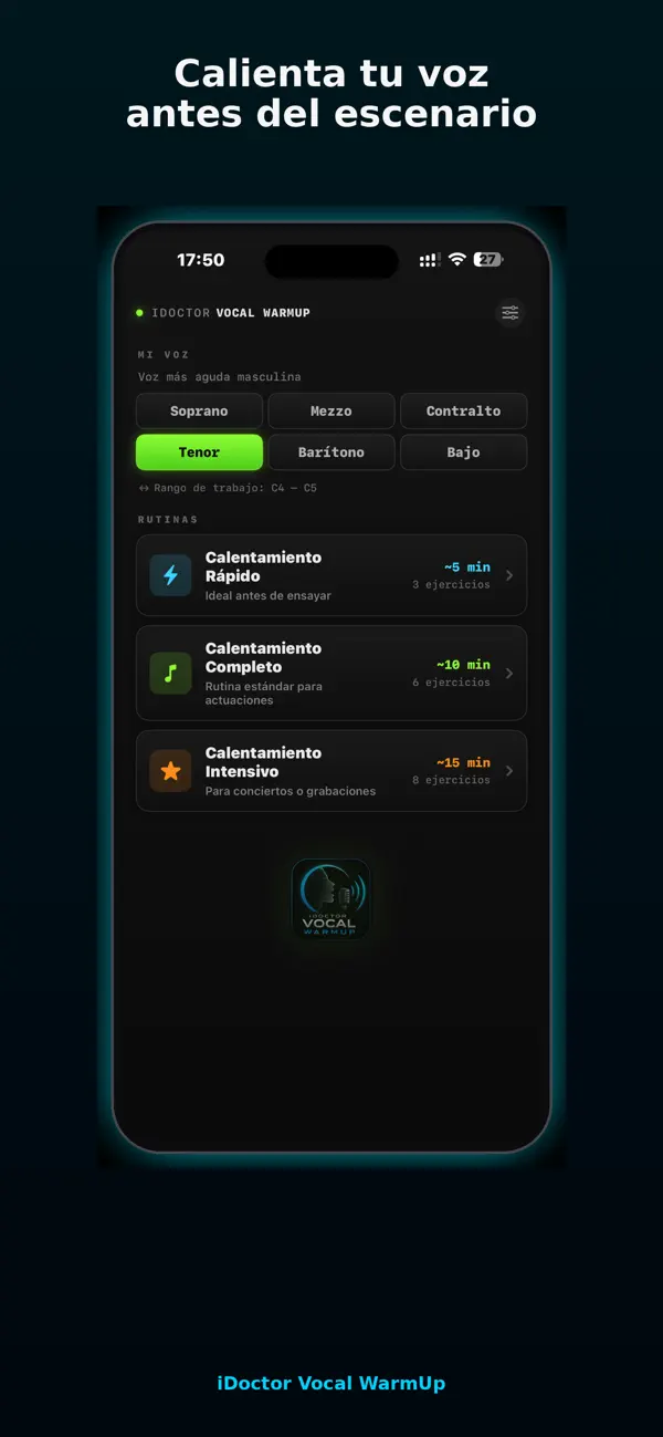 Screenshot #1 pour iDoctor Vocal WarmUp