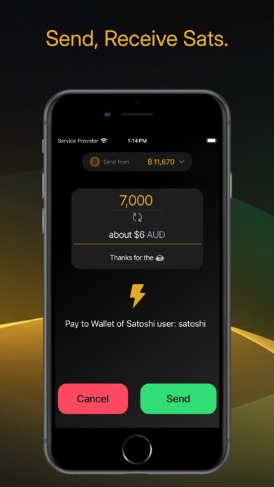 Wallet of Satoshi app screenshot 3