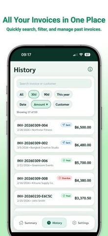 Invoice Maker: Chat & Scan iPhone screenshot