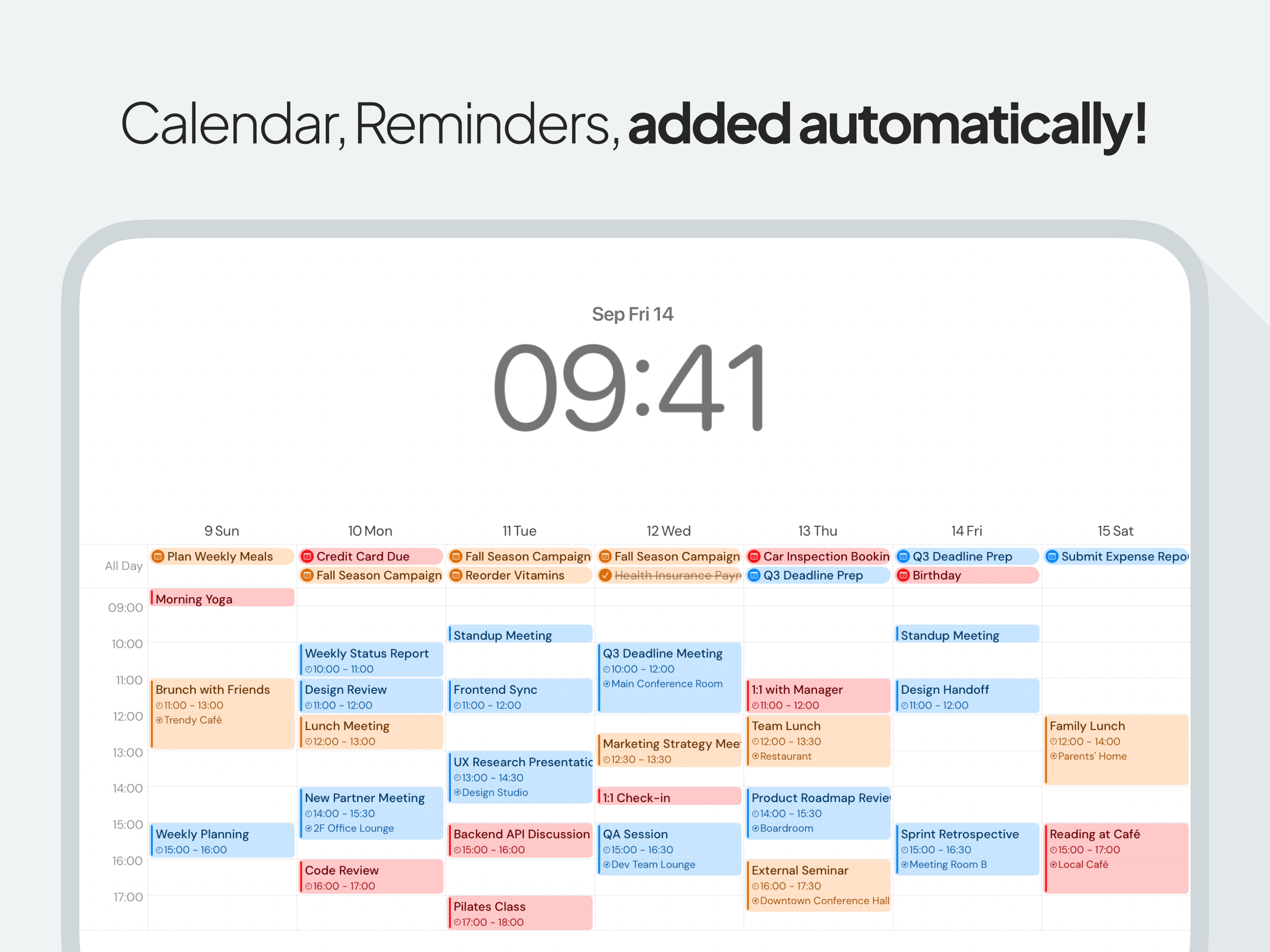 Layered: Calendar on Wallpaper