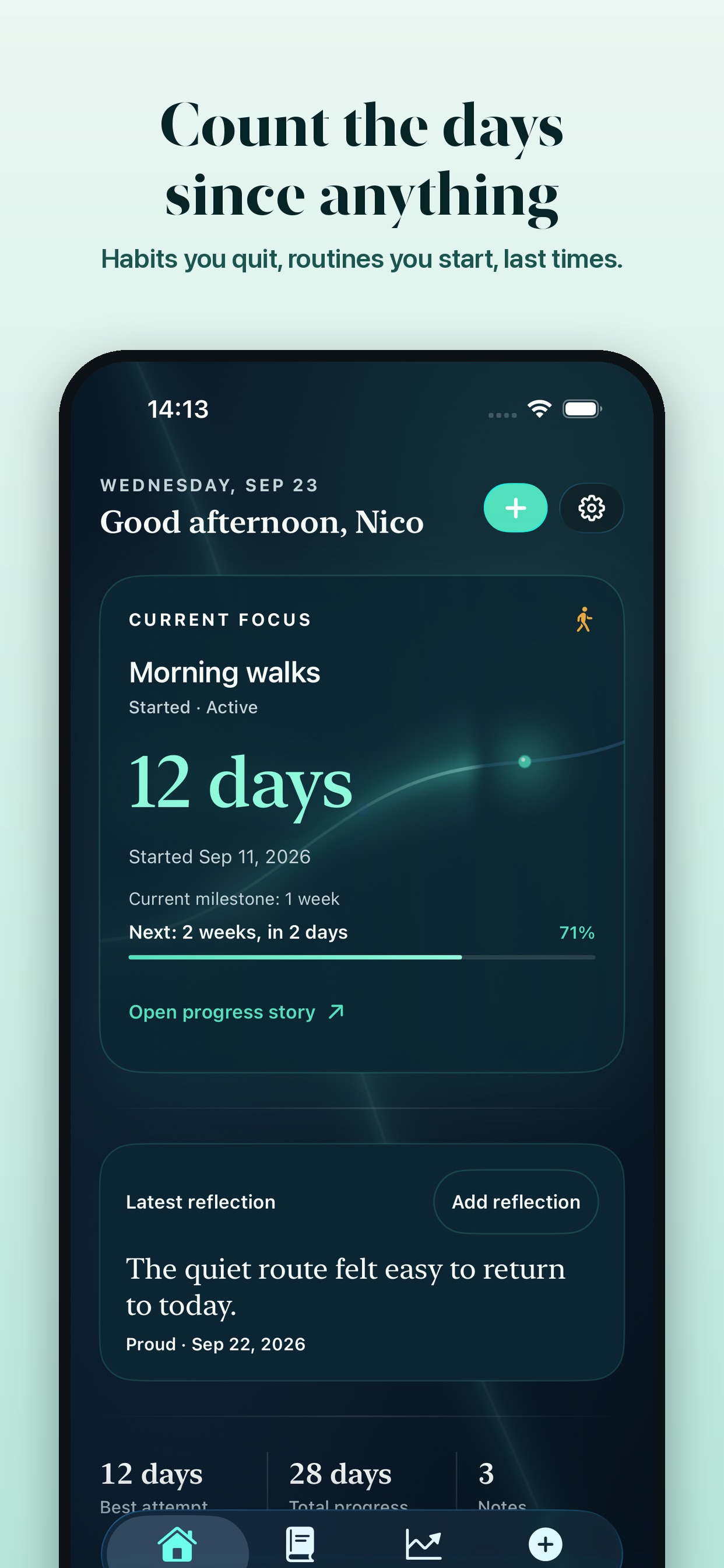 Screenshot 1 of Everlyst: Days Since Tracker