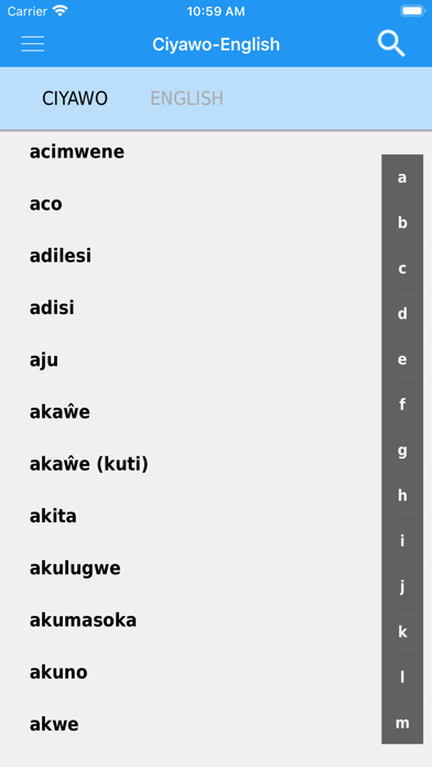 Ciyawo-English Dictionary Screenshot 1 - AppWisp.com