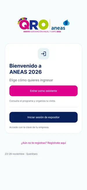 Convención ANEAS 2026 screenshot 1