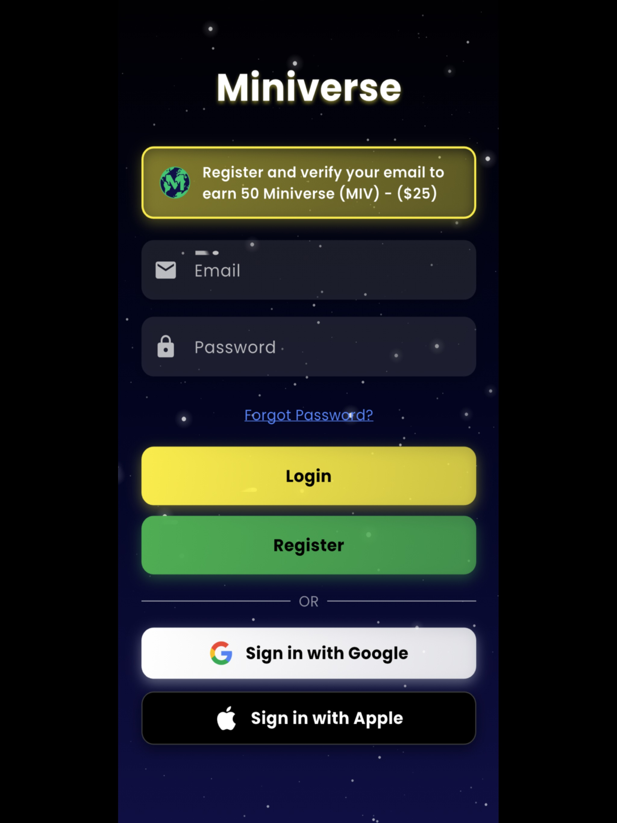 Miniverse App