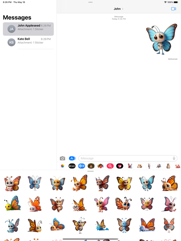 Screenshot #4 pour Sad Butterfly Stickers