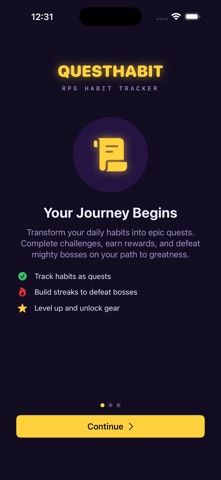 QuestHabit: RPG Habit Tracker iPhone screenshot