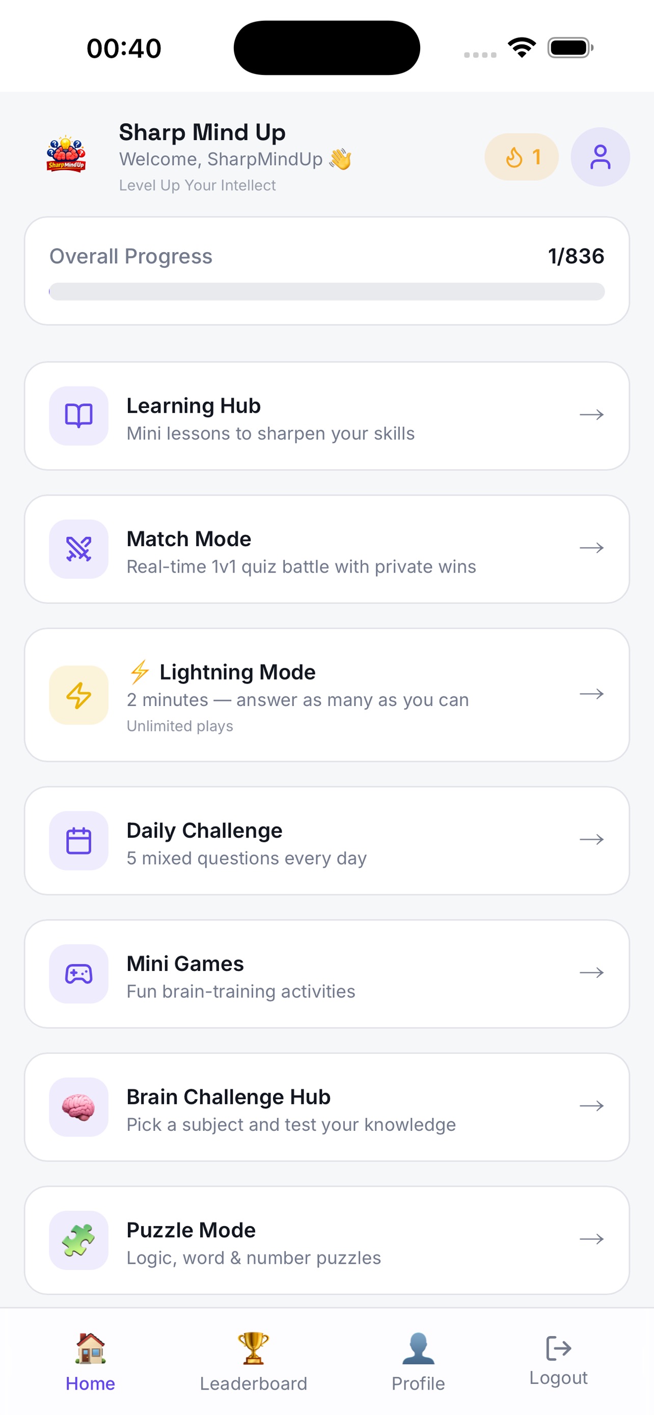 Screenshot 5 of SharpMindUp