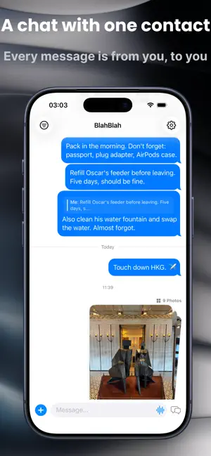 BlahBlah - Message Yourself screenshot 1