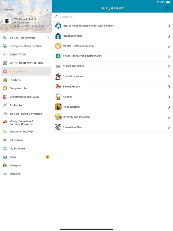 IES Abroad Global iPad screenshot 3 - Business app