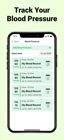 Blood Pressure Monitor:Tracker iPhone screenshot