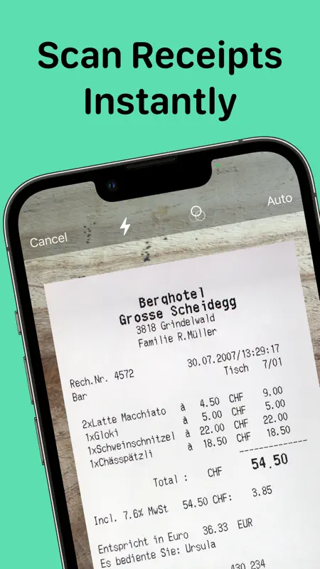Expense Report - Scan Receipts screenshot 1 of 7