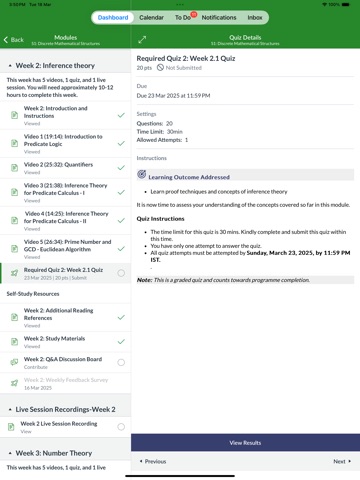 VIT Online iPad screenshot