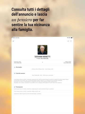 Il Commiato iPad screenshot