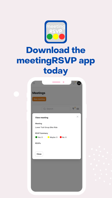MeetingRSVP iPhone screenshot 4 - Productivity app