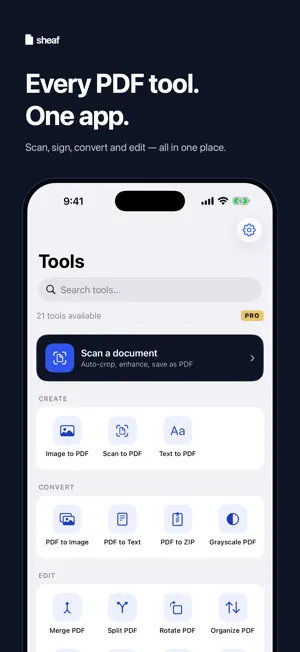 Sheaf: PDF Editor & Scanner screenshot 1