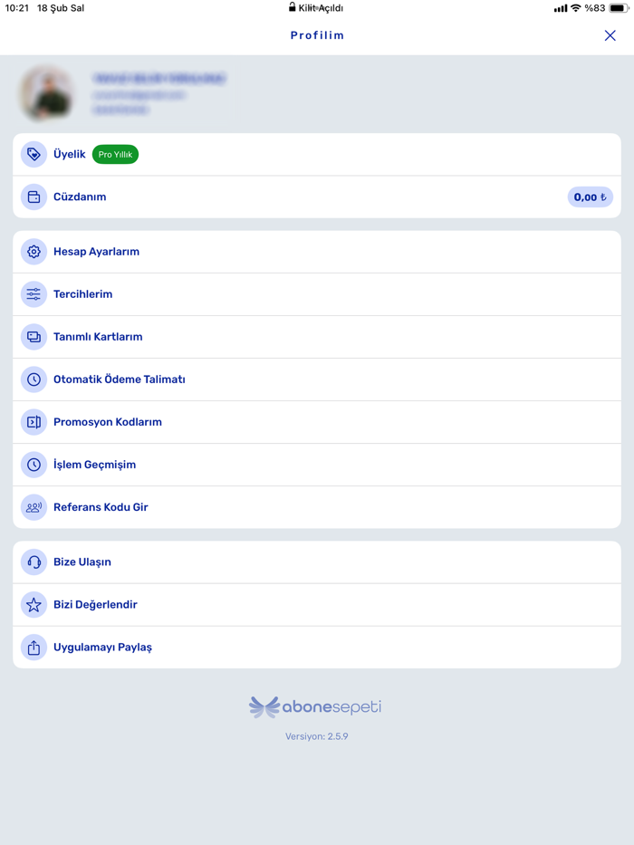 Abonesepeti Abonelik Yönetimi