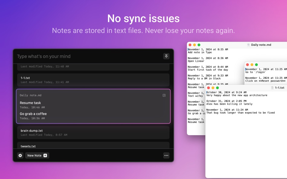 #3. Quick Note Taking – Type (macOS) 来自: Papercones Inc.