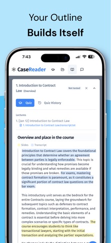 Case Reader: Law School AI iPhone screenshot