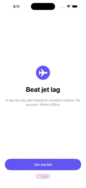 Lagless: Jet Lag Plan screenshot 1
