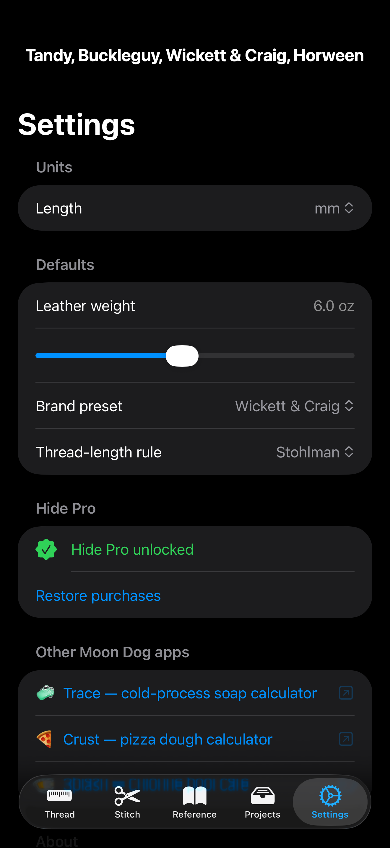 Hide: Leathermaker's Calc screenshot 5