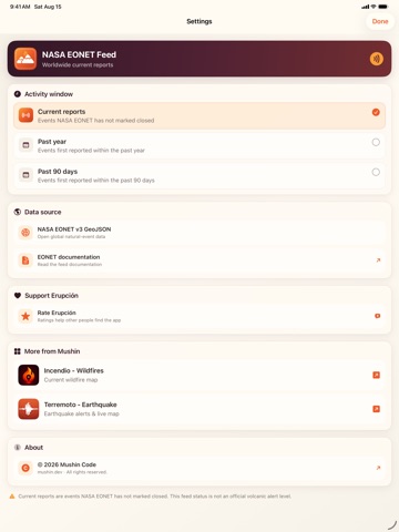 Erupción - Volcanoes iPad screenshot