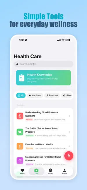 Minine Blood Pressure Tracker iPhone screenshot 5