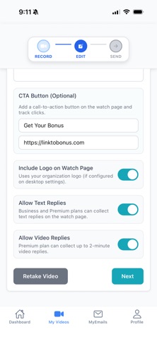MyVideoEmail screenshot