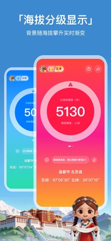 元地球海拔-海拔测量仪,实时高度表 iPhone screenshot