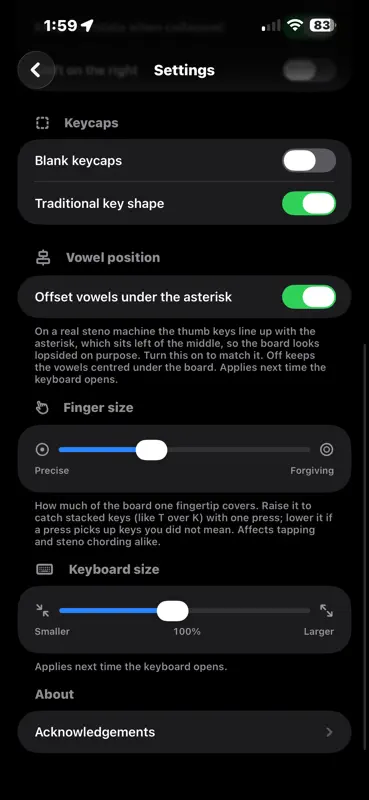 Steno Keyboard Pocket screenshot 5 of 9