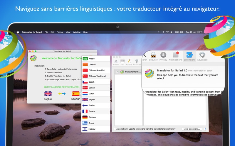 Screenshot #2 pour Traducteur for Safari websites