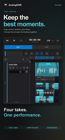 AnalogDAW: Multitrack Studio のスクリーンショット