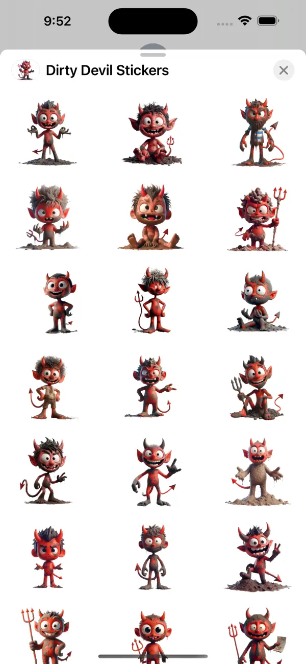 Screenshot #1 pour Dirty Devil Stickers