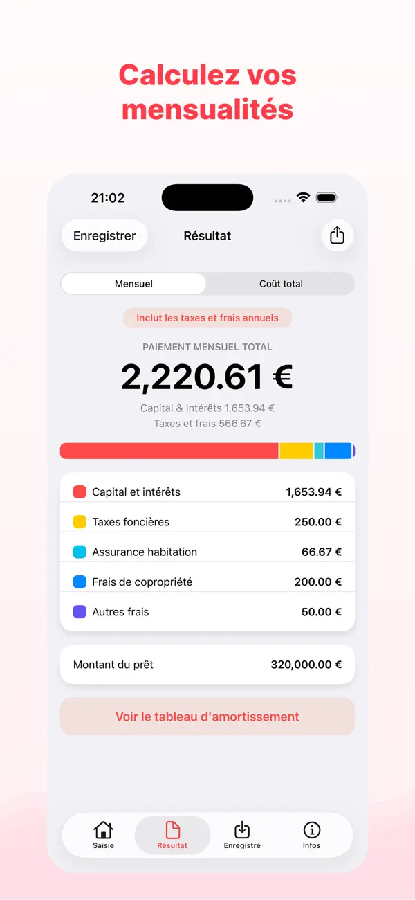 Screenshot #1 pour Simulateur Prêt Immobilier