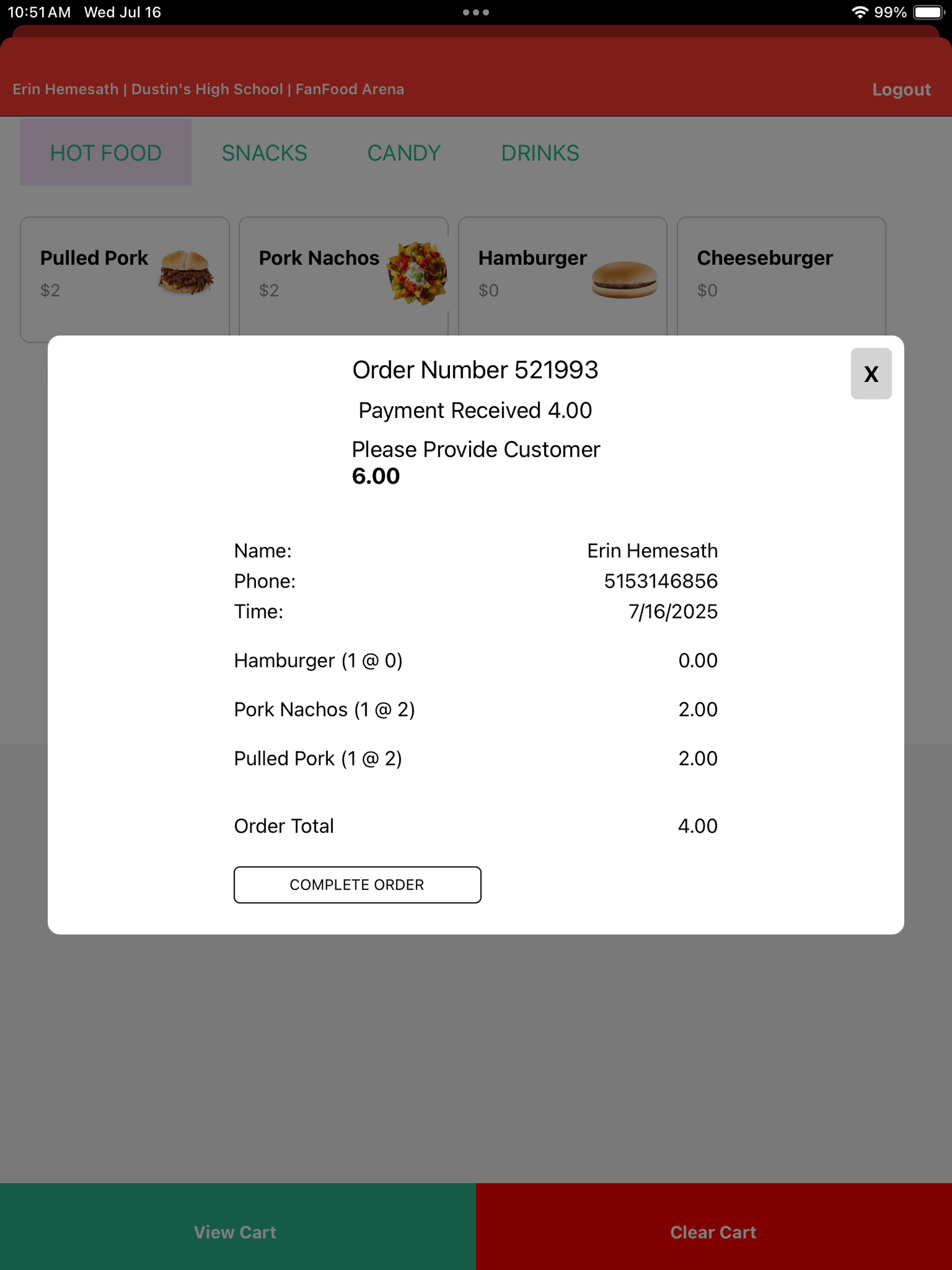 FanFood POS