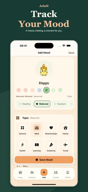 Acheli: Mood Tracker & Journal screenshot 1