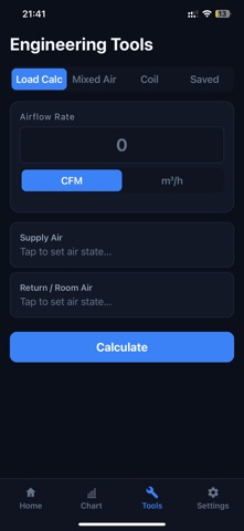 AirCalc Psychrometric iPhone screenshot