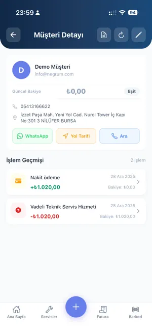 Negrum Servis Yönetimi screenshot 4