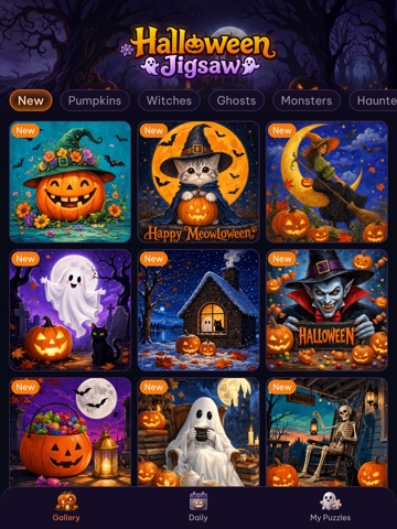 Halloween Jigsaw Puzzle Game iPad screenshot