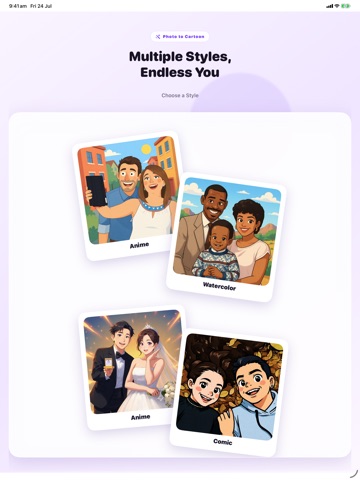 Turn Photo Into Cartoon iPad screenshot