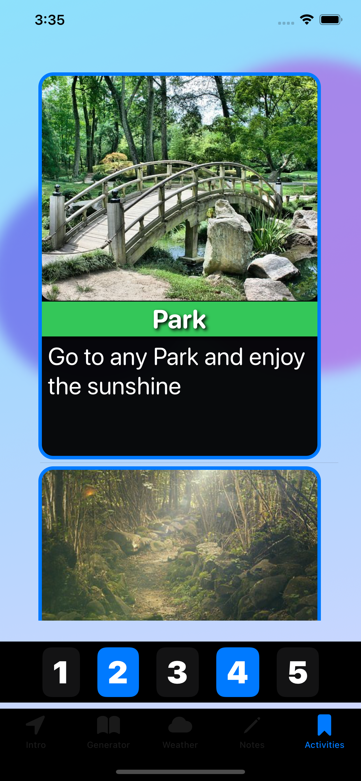 Activities ideas and reference