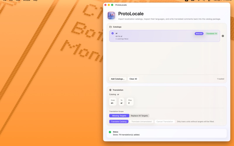 ProtoLocale screenshot