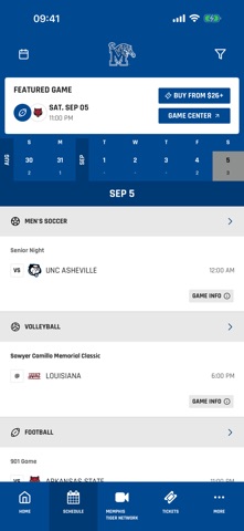 Official Memphis Tigers Screenshot 2 of 3