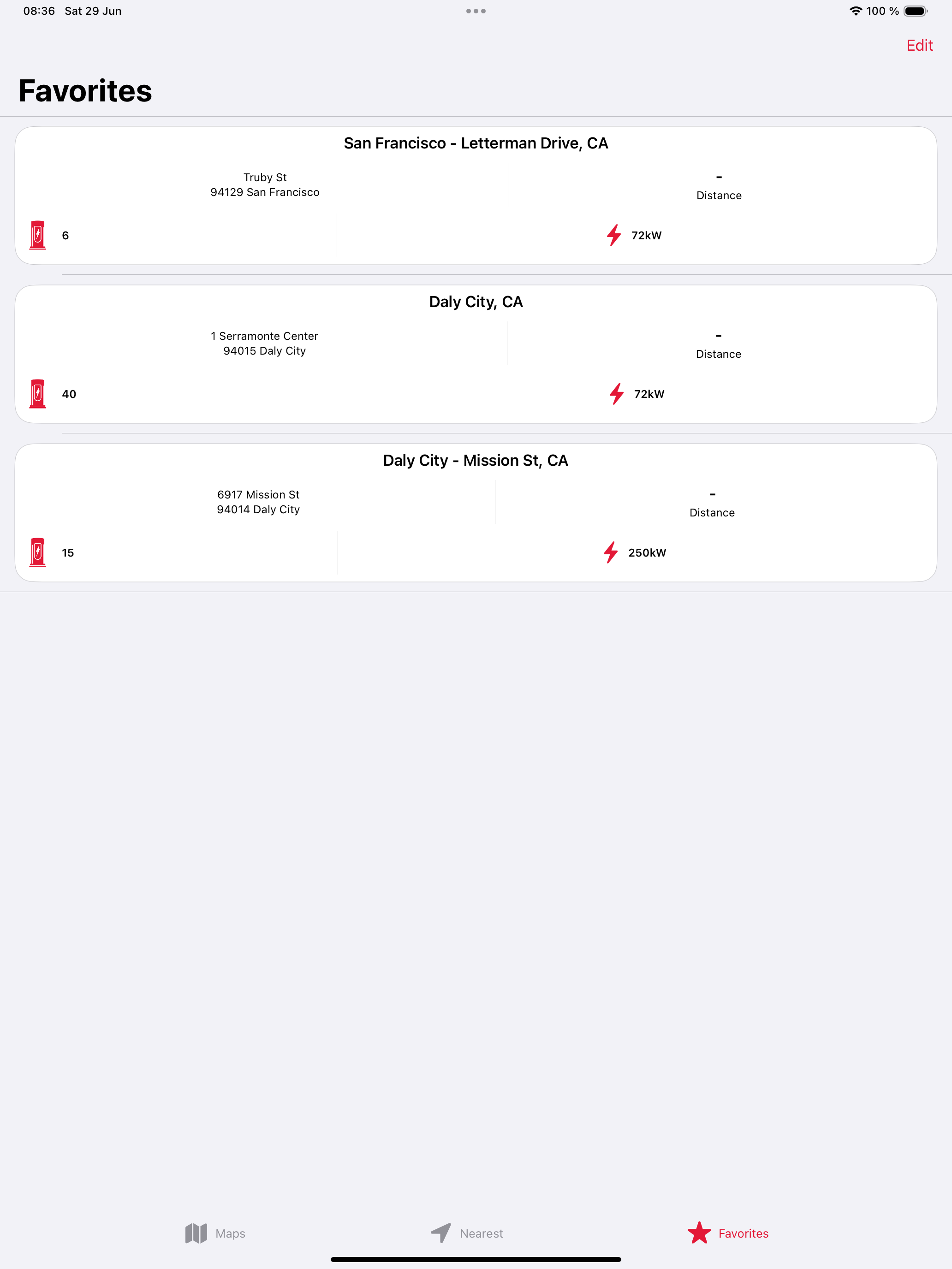 Supercharger for Tesla • Map