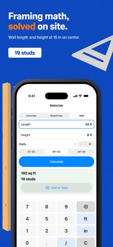 InchCalc: Feet Inch Calculator iPhone screenshot