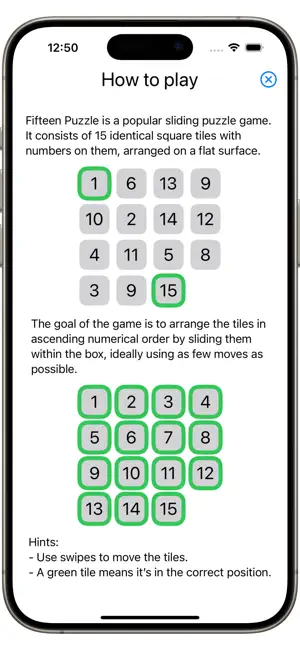 15 Puzzle / Game of Fifteen screenshot 1