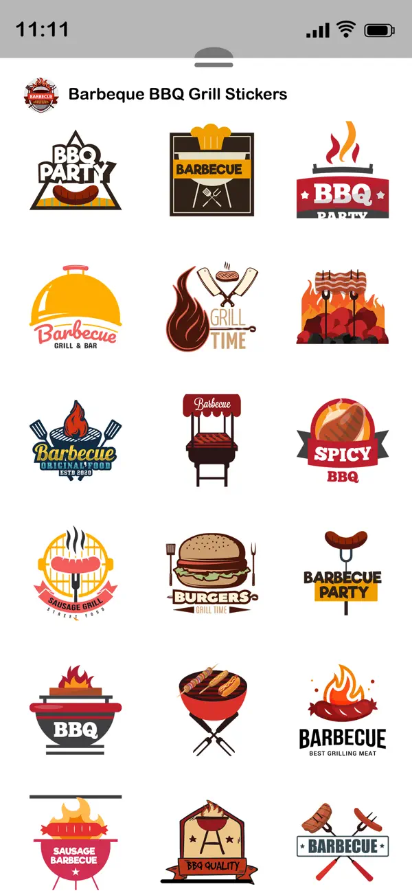 Screenshot #3 pour Barbeque BBQ Grill Stickers