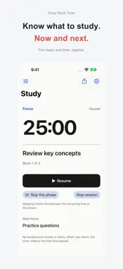 Study Block Timer screenshot 1