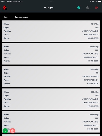 MJ Agro iPad screenshot